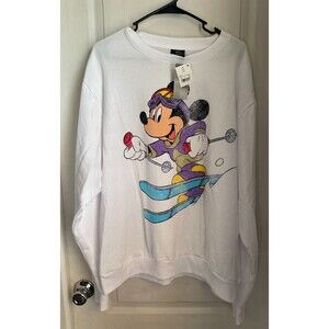 Walt Disney Mickey Mouse Skiing Sweatshirt Unisex Size XXL NWT